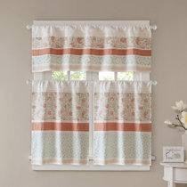 Shabby Chic Kitchen Curtains / The antique ornament can also be seen